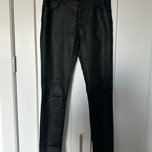 Mango Black Faux Leather Skinny Jeans
